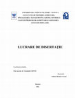 Research paper thumbnail of DISERTATIE LILIANA MARIANA COVASA