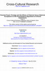 Research paper thumbnail of Parental Power–Prestige and the Effects of Paternal Versus Maternal Acceptance on the Psychological Adjustment of Chinese Adolescents 