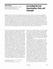 Research paper thumbnail of Live Coding the Law: Improvisation, Code, and Copyright