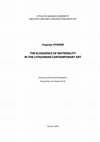 Research paper thumbnail of Phd_Theses_summary_ Virginija Vitkiene. The Eloquence of Materiality in the Lithuanian Contemporary Art.