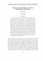Research paper thumbnail of Searle, Materialism, and the Mind-Body Problem