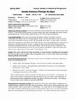 Research paper thumbnail of Gender Variance Through the Ages - University of Iowa Syllabus - Spring 2008