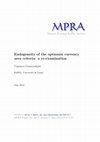 Research paper thumbnail of Endogénéité des critères d'une zone monétaire optimale: un réexamen