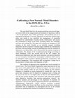 Research paper thumbnail of Cultivating a New Normal: Mood Disorders in the DSM-III to -5 Era