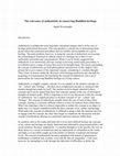 Research paper thumbnail of The relevance of authenticity in conserving Buddhist heritage