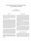 Research paper thumbnail of The instructional design of an educational game: form and function in JUMP
