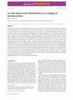 Research paper thumbnail of In vitro bone strain distributions in a sample of primate pelves