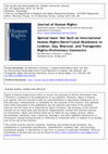 Research paper thumbnail of Special Issue: ‘Not Such an International Human Rights Norm? Local Resistance to Lesbian, Gay, Bisexual and Transgender Rights’ - Preliminary Comments