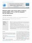 Research paper thumbnail of Biological studies of the invasive species Nemipterus japonicus (Bloch, 1791) as a Red Sea immigrant into the Mediterranean