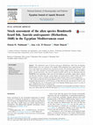 Research paper thumbnail of Stock assessment of the alien species Brushtooth lizard fish, Saurida undosquamis (Richardson, 1848) in the Egyptian Mediterranean coast