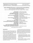 Research paper thumbnail of Future MASON Directions: Community Recommendations