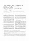 Research paper thumbnail of The Danish-Greek Excavations at Kalydon, Aitolia: The Theatre. Preliminary report from the 2011 and 2012 campaigns