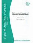 Research paper thumbnail of Public Provision of Education and Government Spending in Pakistan