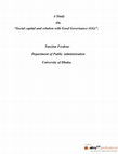 Research paper thumbnail of Social Capital & Good Governance