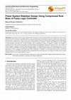 Research paper thumbnail of D. K. Sambariya, "Power system stabilizer design using compressed rule base of fuzzy logic controller," Journal of Electrical and Electronic Engineering, vol. 3, pp. 52-64, July 1, 2015 2015.