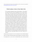 Research paper thumbnail of Political Legitimacy without a Claim-Right to Rule (Res Publica)