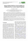 Research paper thumbnail of D. K. Sambariya and R. Prasad, "Design of Robust PID Power System Stabilizer for Multimachine Power System Using HS Algorithm," American Journal of Electrical and Electronic Engineering, vol. 3, pp. 75-82, July 16, 2015 2015.