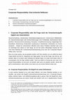 Research paper thumbnail of Corporate Responsibility: Eine kritische Reflexion.