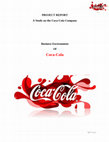 Research paper thumbnail of Business Environment: A Paper on Coca-Cola - The Company