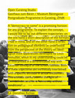 Research paper thumbnail of Open Curating Studio Gasthaus zum Bären / Museum Bärengasse Postgraduate Programme in Curating, ZHdK