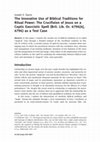 Research paper thumbnail of "The Innovative Use of Biblical Traditions for Ritual Power: The Crucifixion of Jesus on a Coptic Exorcistic Spell (Brit. Lib. Or. 6796[4], 6796) as a Test Case," Archiv für Religionsgeschichte 16 (2015): 67–98