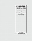 Research paper thumbnail of Sextus Empiricus. Contre les moralistes (Adv. Math. XI)