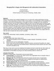 Research paper thumbnail of Managing Risk in Supply chain Management with mathematical interpretation.
