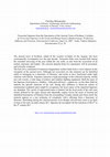 Research paper thumbnail of Terracotta Figurines from the Sanctuaries of the Ancient Town of Kythnos, Cyclades, in Terracotta Figurines in the Greek and Roman Eastern Mediterranean. Production, Diffusion and Function, International Conference June 2-6, 2007 - Izmir, Turkey (abstract), Instrumentum 25, p. 29.