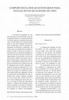 Research paper thumbnail of A importância dos questionários para avaliação da qualidade de vida