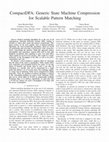 Research paper thumbnail of CompactDFA: Generic State Machine Compression for Scalable Pattern Matching