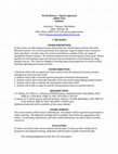 Research paper thumbnail of Syllabus for World History 111
