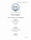 Research paper thumbnail of Advertisement is a Form of Manipulation