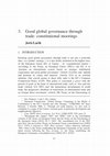 Research paper thumbnail of Good global governance through trade: constitutional moorings