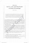 Research paper thumbnail of Ice-T and the Power of Street Knowledge