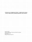 Research paper thumbnail of To Break Away or Strengthen Ties to Home: A Complex Issue for African American College Students Attending a Predominantly White Institution