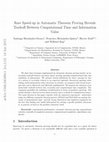 Research paper thumbnail of Rare Speed-up in Automatic Theorem Proving Reveals Tradeoff Between Computational Time and Information Value
