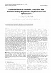 Research paper thumbnail of D. K. Sambariya and V. Nath, "Optimal Control of Automatic Generation with Automatic Voltage Regulator Using Particle Swarm Optimization," Universal Journal of Control and Automation, vol. 3, pp. 63-71, December 2015 2015