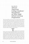 Research paper thumbnail of African American college students perceptions of success at a predominantly White institution