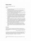 Research paper thumbnail of Ready to Read?