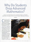 Research paper thumbnail of Why Do Students Drop Advanced Mathematics?