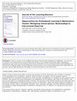 Research paper thumbnail of Opportunities for Professional Learning in Mathematics Teacher Workgroup Conversations: Relationships to Instructional Expertise