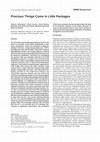 Research paper thumbnail of Precious Things Come in Little Packages