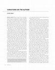 Research paper thumbnail of Variations on the Author