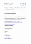 Research paper thumbnail of Exploring ‘Quality’: Research Participants’ Perspectives on Verbatim Quotations