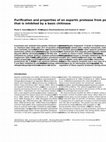 Research paper thumbnail of Purification and properties of an aspartic protease from potato tuber that is inhibited by a basic chitinase