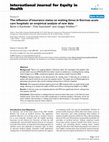 Research paper thumbnail of International Journal for Equity in Health