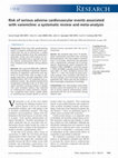 Research paper thumbnail of Risk of serious adverse cardiovascular events associated with varenicline: a systematic review and meta-analysis
