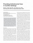 Research paper thumbnail of Providing antiretroviral care in conflict settings