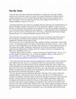 Research paper thumbnail of On the State