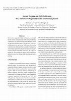 Research paper thumbnail of Marker tracking and hmd calibration for a video-based augmented reality conferencing system